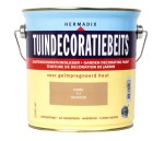 Hermadix tuindecoratiebeits,Transparant, pebble, slate, dover wit, nero, bruin naturel, kleurloos, natuur blauw, groen naturel, olijf groen, zweeds rood, oker geel, olijf groen, Dekkend, taupe, pure taupe, taupe white, camel, pure camel, camel white